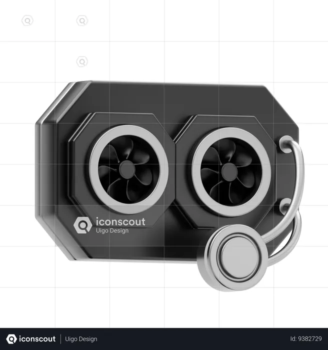 Cpu Cooler  3D Icon
