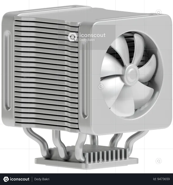 CPU Cooler  3D Icon