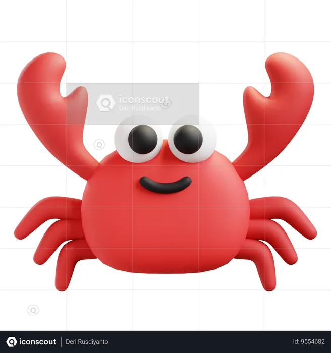 Crab  3D Icon