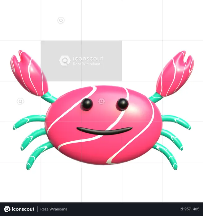 Crab  3D Icon