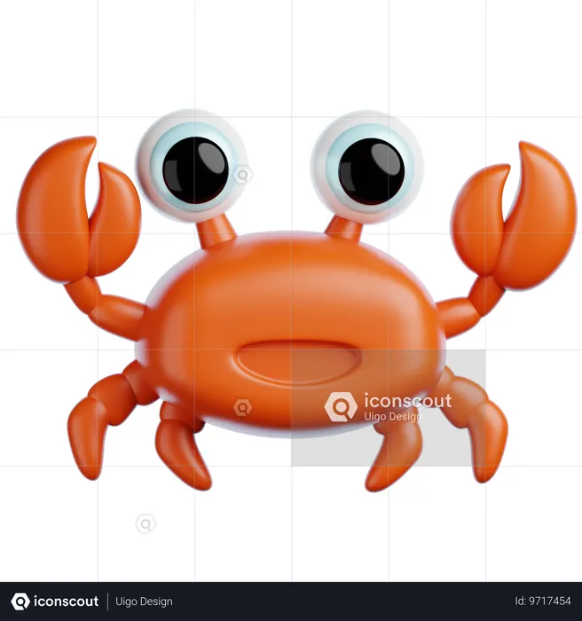 Crab  3D Icon