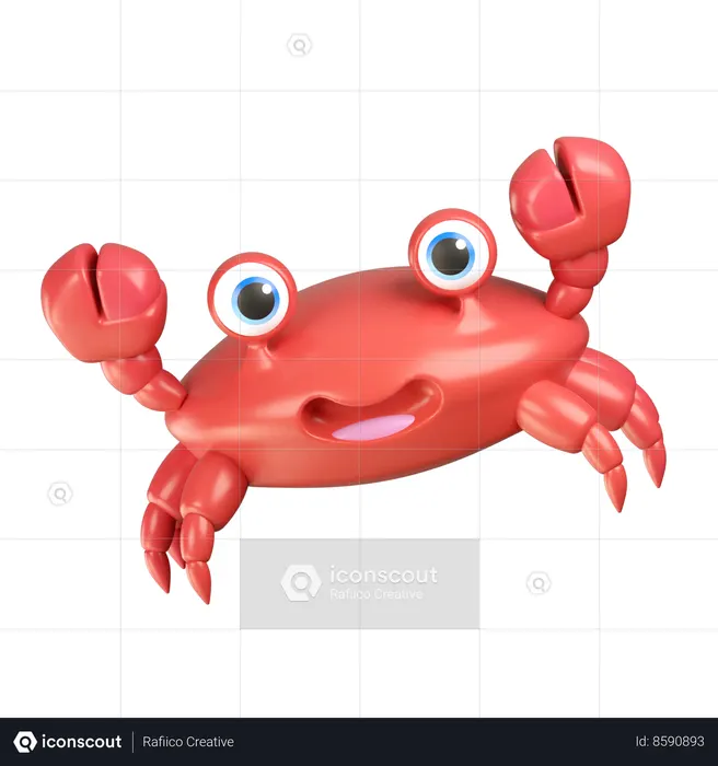 Crab  3D Icon