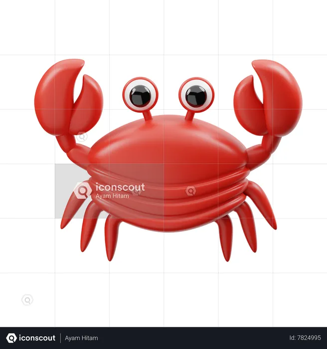 Crab  3D Icon