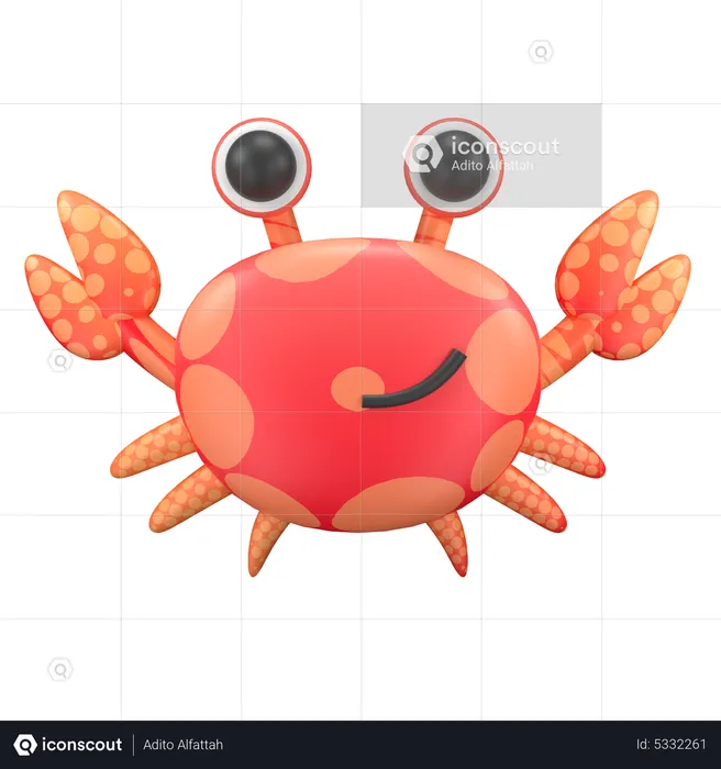 Crab  3D Icon