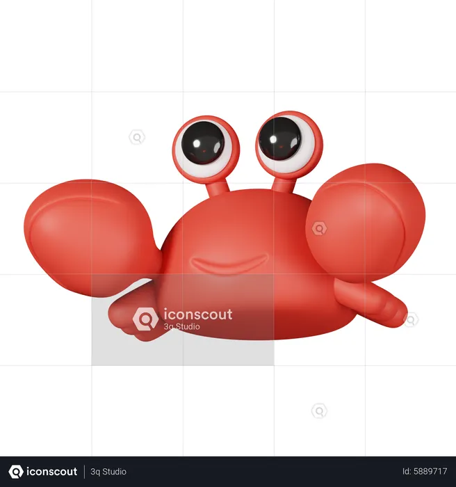 Crab  3D Icon