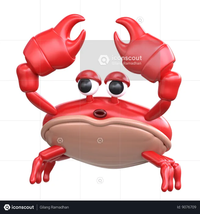 Crab  3D Icon