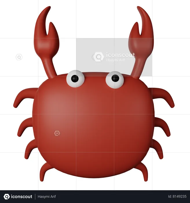 Crab  3D Icon