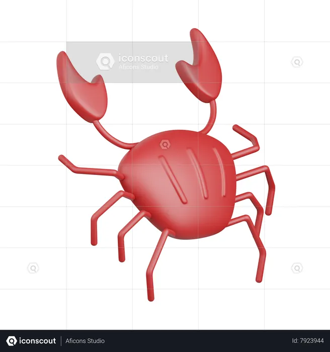 Crab  3D Icon