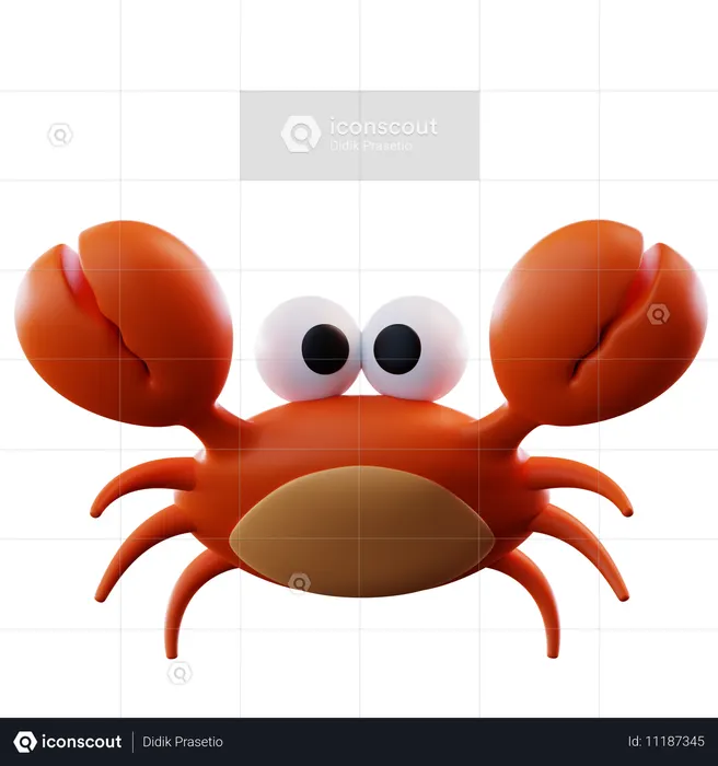 Crab  3D Icon