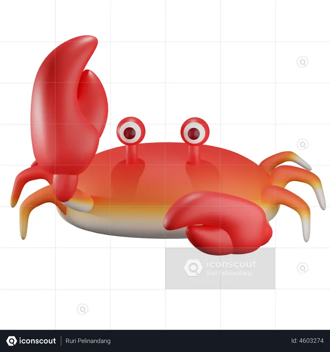 Crab  3D Illustration