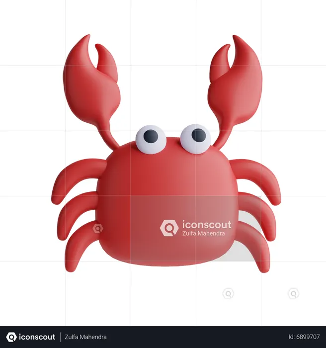 Crab  3D Icon