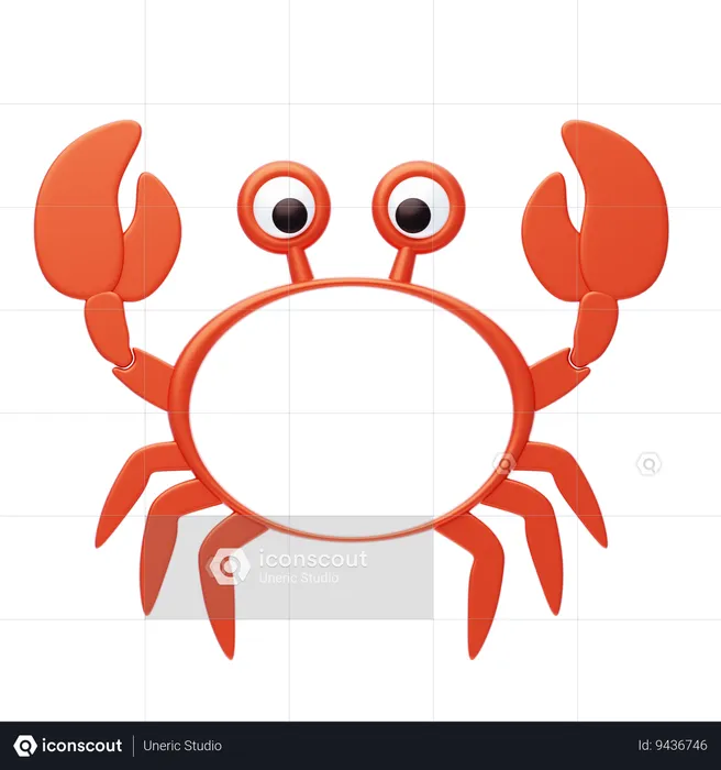 Crab Shape Animal Frame  3D Icon