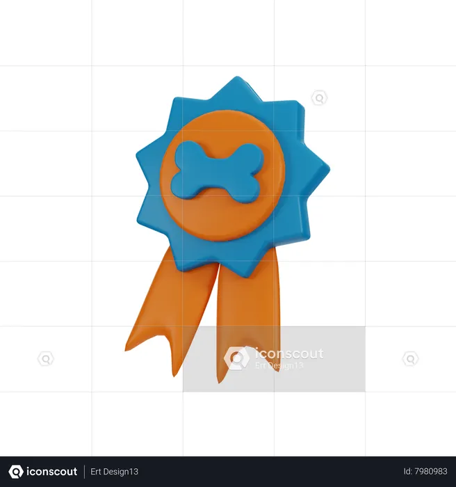 Distintivo de cachorro  3D Icon