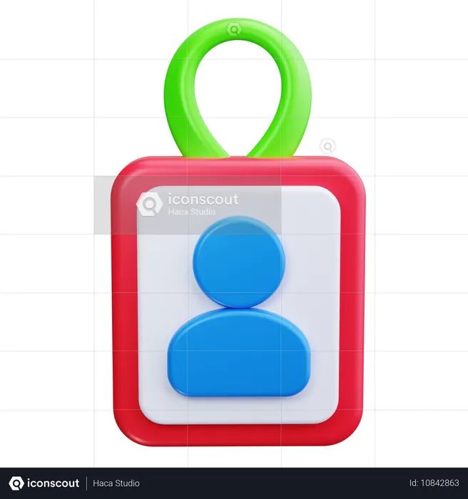 Crachá de Funcionário  3D Icon