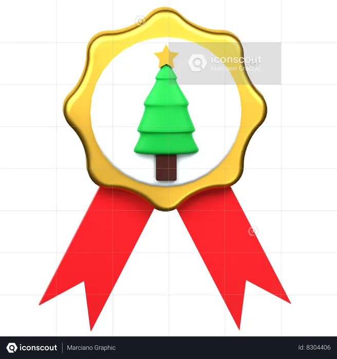 Distintivo de natal  3D Icon