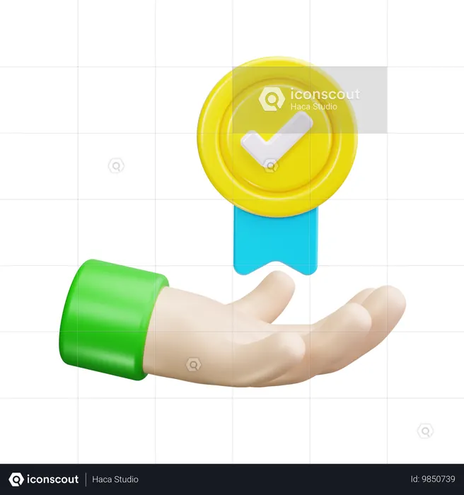 Selo de qualidade  3D Icon