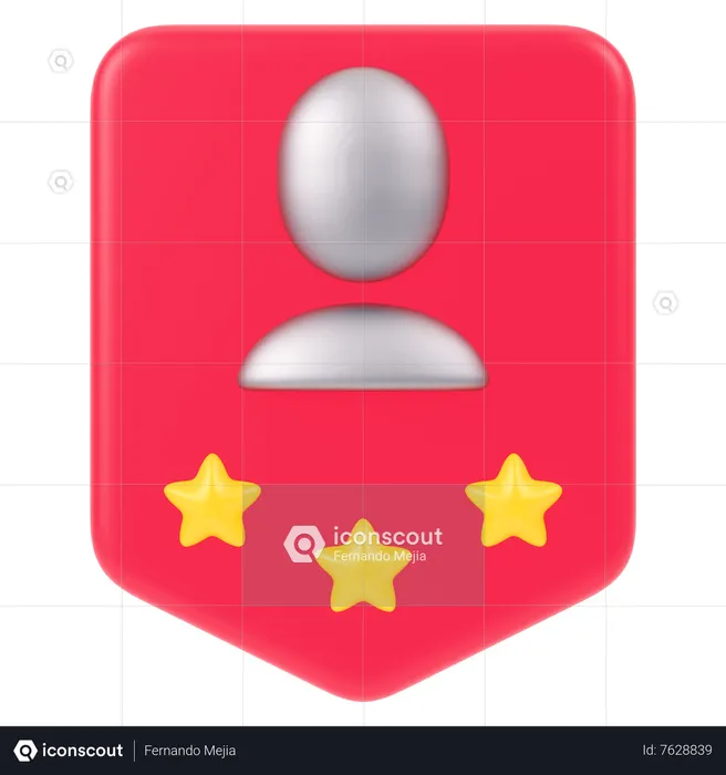 Crachá de usuário  3D Icon
