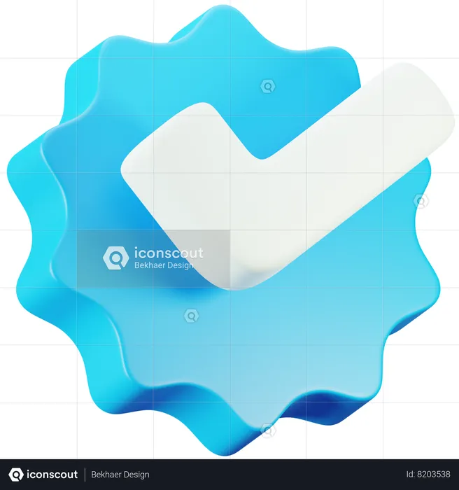 Selo de verificação  3D Icon