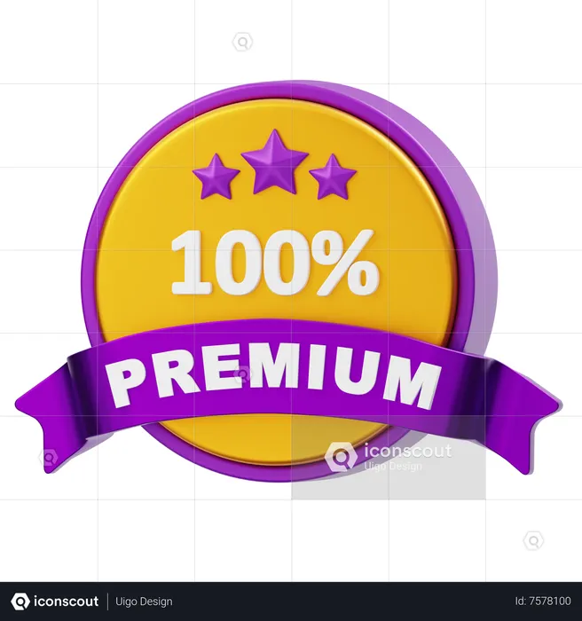 Selo premium  3D Icon