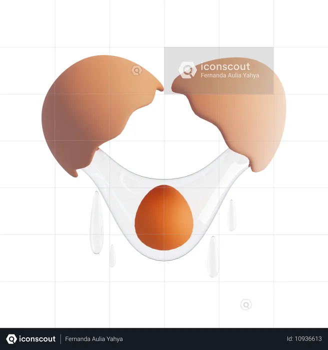 계란을 깨다  3D Icon