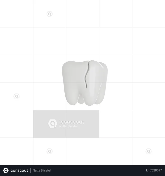 Crack Tooth  3D Icon
