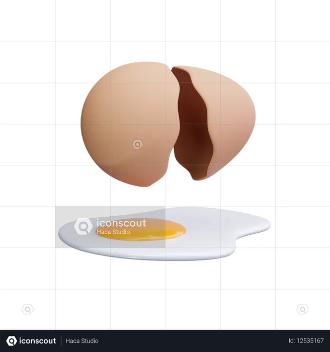 Cracked Egg  3D Icon