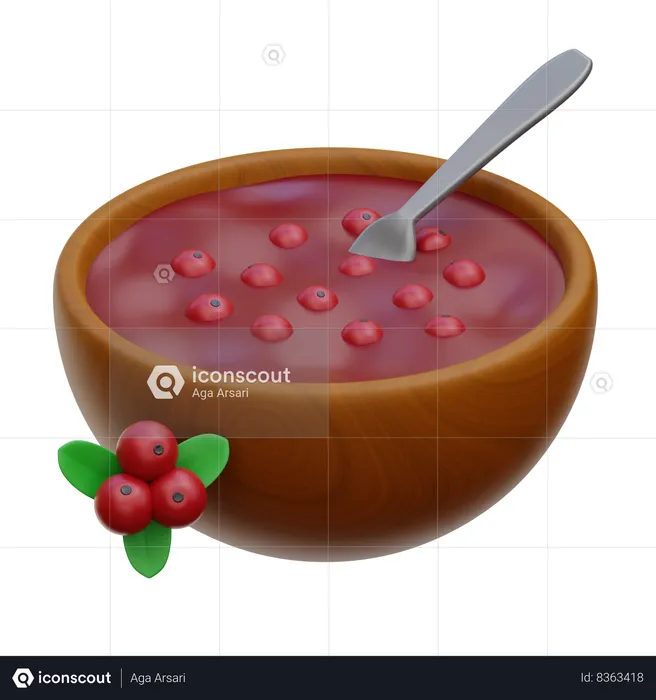 Cranberry Sauce  3D Icon