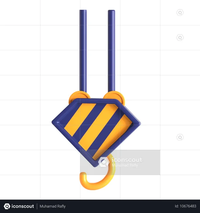 Crane Hook  3D Icon