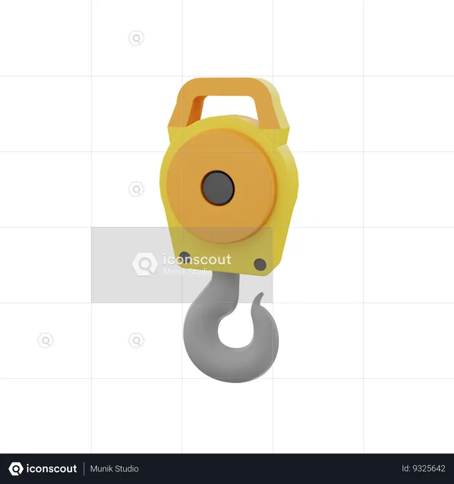 Crane Hook  3D Icon