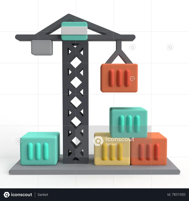 Crane Lift  3D Icon