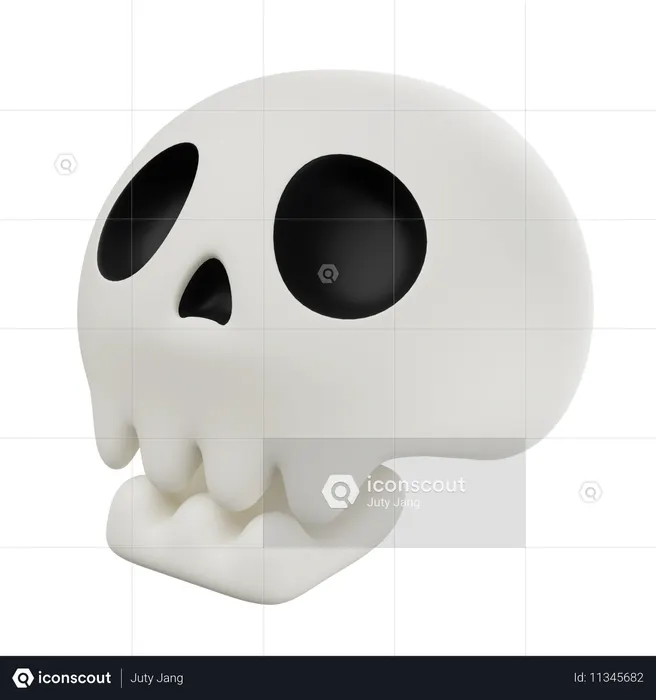 Joli crâne  3D Icon