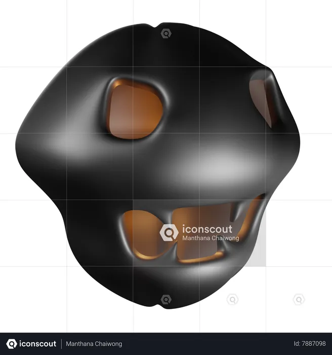 Crânio  3D Icon