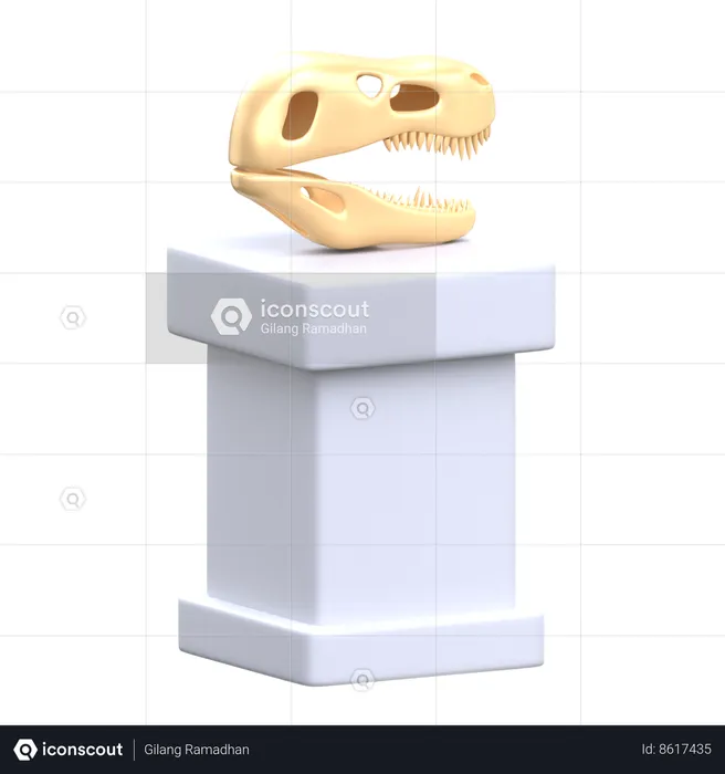 Crânio de dinossauro  3D Icon