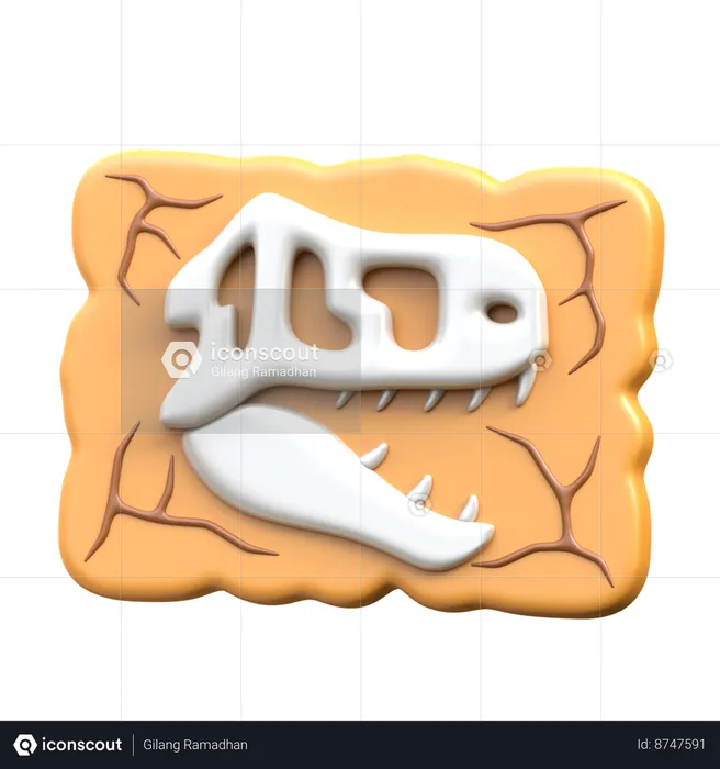 Crânio de dinossauro  3D Icon