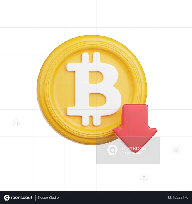 Crash du bitcoin  3D Icon