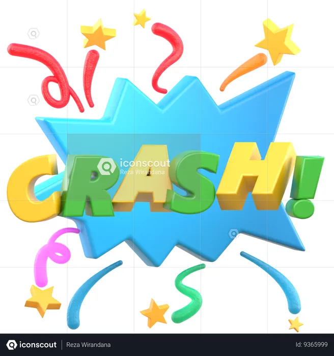 Crash Sticker  3D Icon