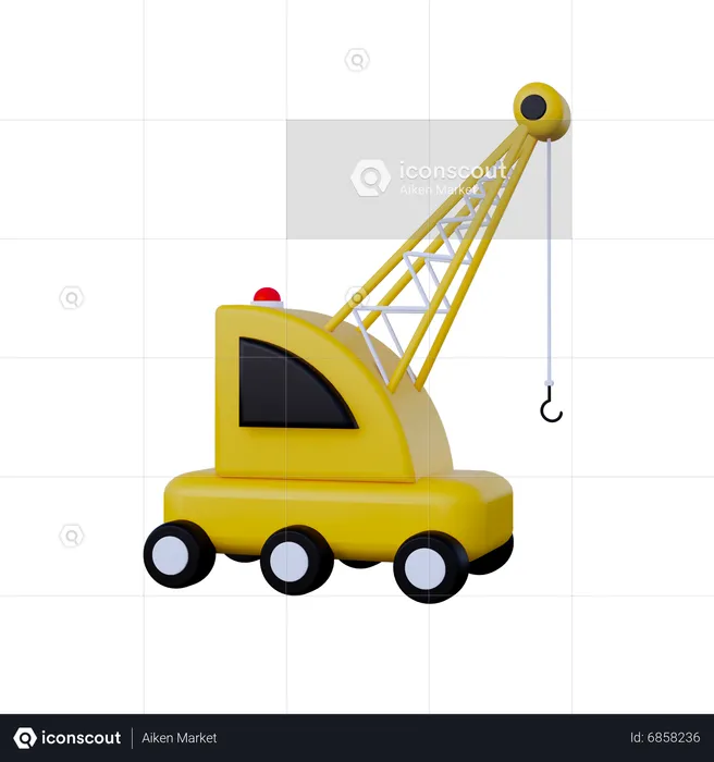 Crawler Crane  3D Icon
