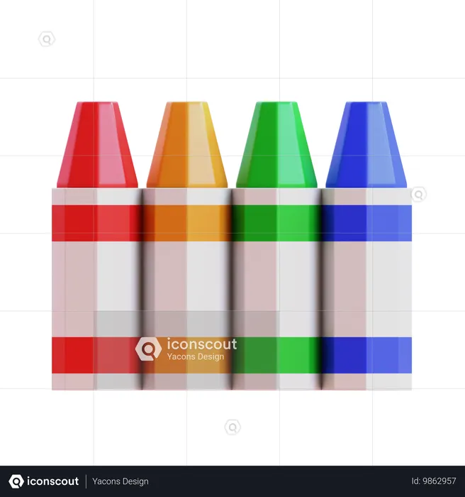 Crayon  3D Icon