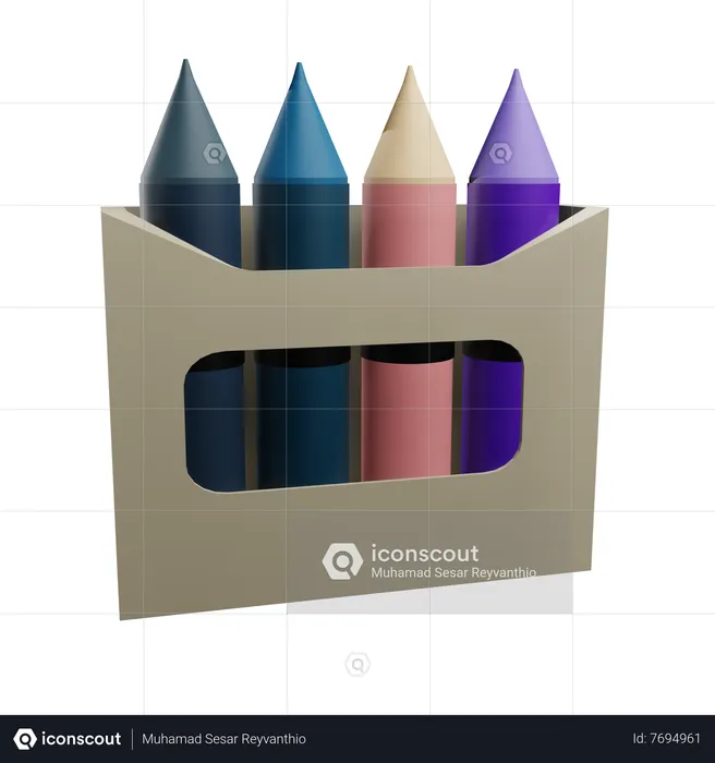 Crayon  3D Icon