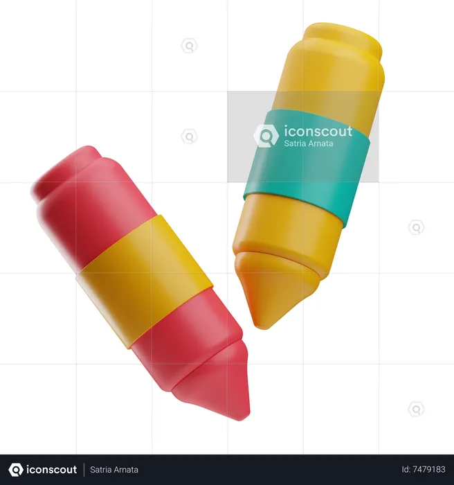 Crayon  3D Icon