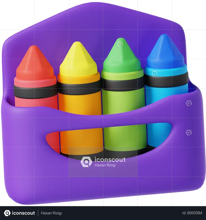 Crayon  3D Icon