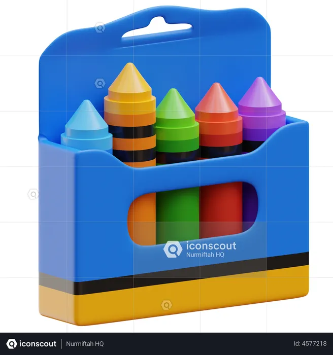 Crayon 3D Illustration download in PNG, OBJ or Blend format