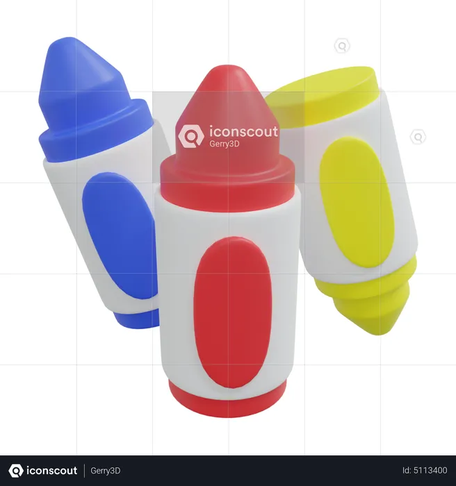 Crayon  3D Icon