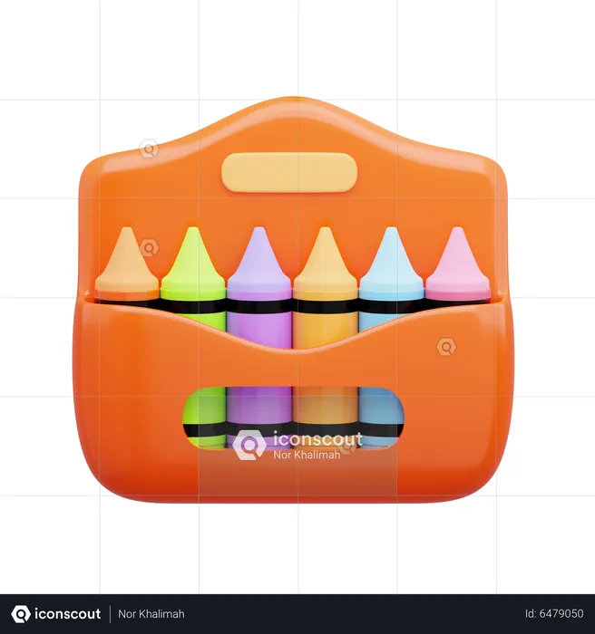 Crayon Color  3D Icon