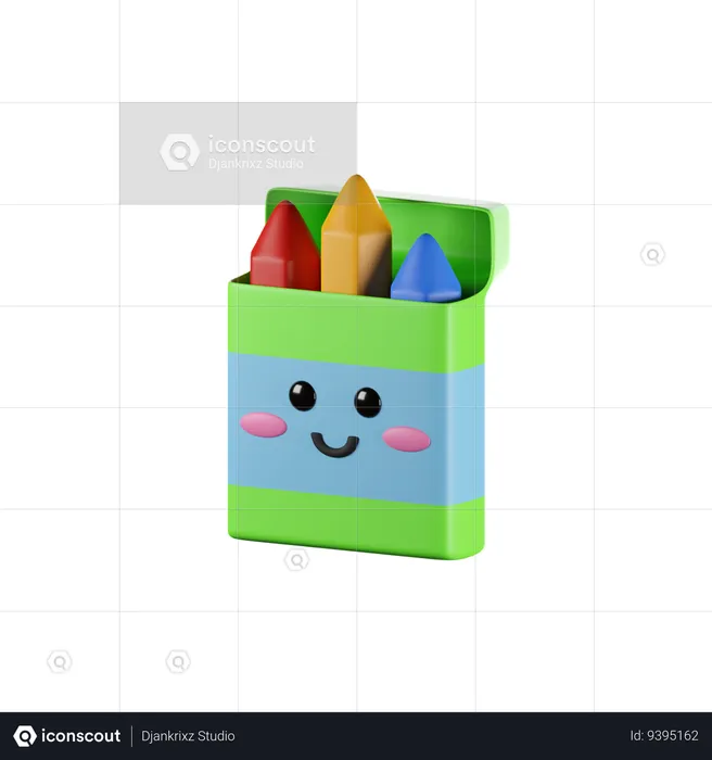 Crayon Color  3D Icon