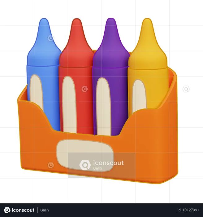 Crayon Color  3D Icon