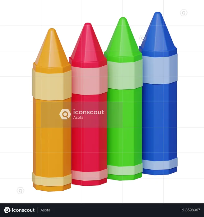 Crayon Colors  3D Icon