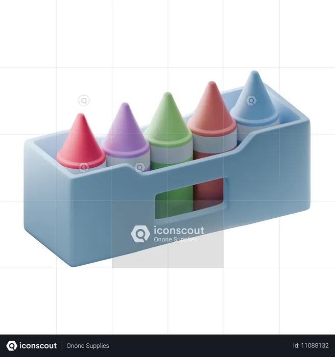 Couleur des crayons  3D Icon