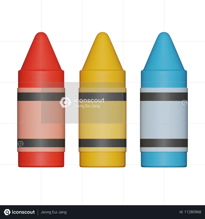 Crayons de couleur  3D Icon