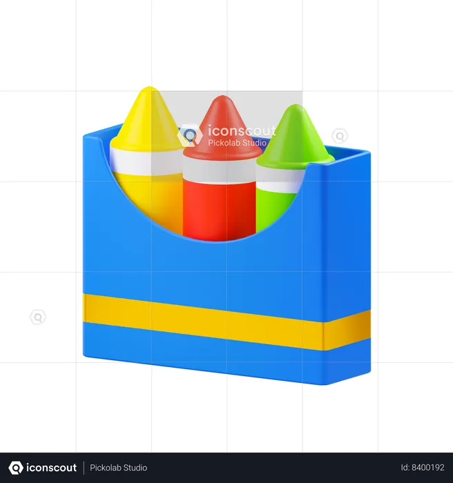 Crayons  3D Icon